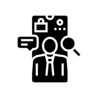 phone interview interview job glyph icon vector illustration