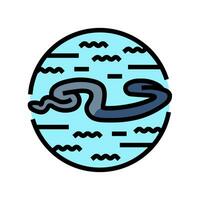 snake water animal color icon vector illustration