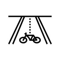 bike lane environmental line icon vector illustration