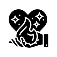 passion heart succes challenge glyph icon vector illustration