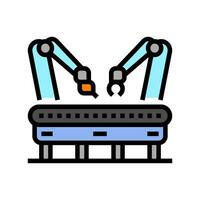 assembly line manufacturing engineer color icon vector illustration