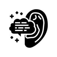 speech therapy audiologist doctor glyph icon vector illustration