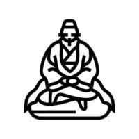 jade emperor taoism line icon vector illustration