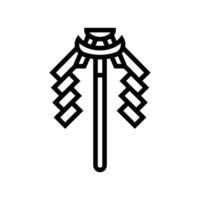 gohei wand shintoism line icon vector illustration