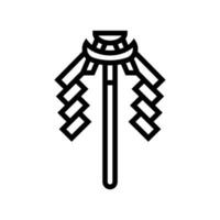 gohei wand shintoism line icon vector illustration