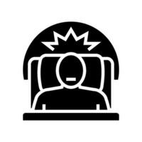 difficulty sleeping disease symptom glyph icon vector illustration