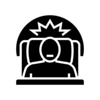 difficulty sleeping disease symptom glyph icon vector illustration