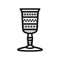 kiddush cup jewish color icon vector illustration