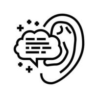 speech therapy audiologist doctor line icon vector illustration