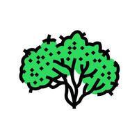 guava tree jungle amazon color icon vector illustration