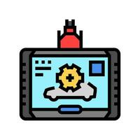diagnostic computer car mechanic color icon vector illustration