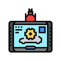 diagnostic computer car mechanic color icon vector illustration