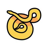 python animal snake color icon vector illustration