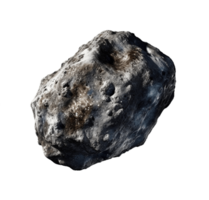 Asteroid isolated on transparent background. PNG file, cut out. AI Generated