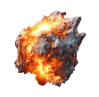 brand asteroid isolerat på transparent bakgrund. png fil, skära ut. ai genererad