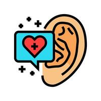 hearing health audiologist doctor color icon vector illustration