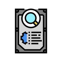 hardware diagnosis repair computer color icon vector illustration