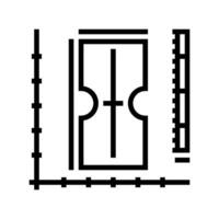 finite element analysis mechanical engineer line icon vector illustration