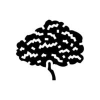 higo árbol selva Amazonas glifo icono vector ilustración