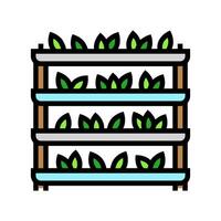 vertical farming environmental color icon vector illustration