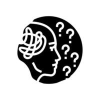 difficulty speaking slurred speech glyph icon vector illustration