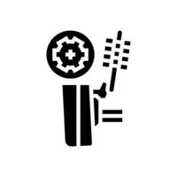 wheel alignment car mechanic glyph icon vector illustration