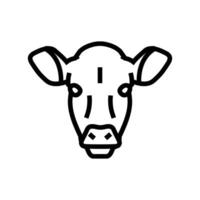 cow head farm line icon vector illustration