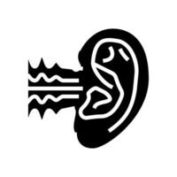 noise reduction audiologist doctor glyph icon vector illustration