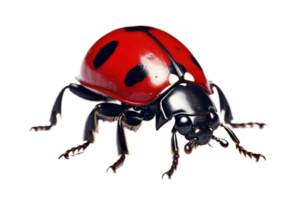 coccinelle insecte punaise isolé sur transparent Contexte. png déposer, Couper dehors. ai généré