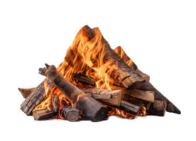 Bonfire isolated on transparent background. PNG file, cut out. AI Generated