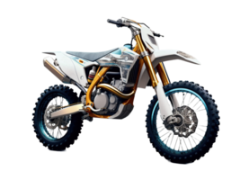 Motocross bike isolated on transparent background. PNG file, cut out. AI Generated