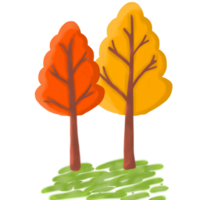 kleurrijke bomen in de herfst png