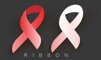 Awareness Ribbon set in different color. health, cancer, disease, Vector illustration.