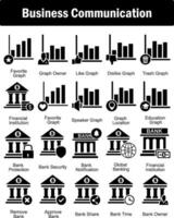 A set of 20 business icons as favorite graph, graph owner, like graph vector