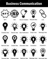 A set of 20 business icons as nft, iso, sound creation vector