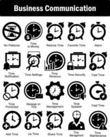 A set of 20 business icons as no patience, time is money, reduce time vector