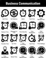 A set of 20 business icons as add time, no patience, alarm vector