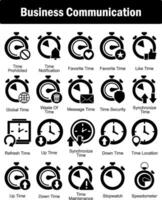 A set of 20 business icons as time prohibited, favorite time, like time vector