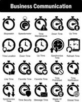 A set of 20 business icons as stopwatch, speedometer, time maintenance vector