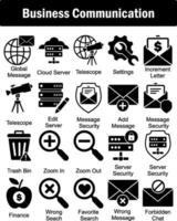 A set of 20 business icons as global message, cloud message, telescope vector
