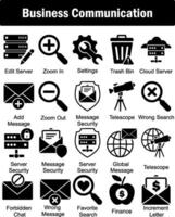 A set of 20 business icons as edit server, zoom in, settings vector