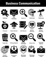 A set of 20 business icons as settings, add message, zoom in vector
