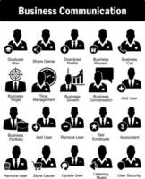 A set of 20 business icons as graduate man, share owner, download profile vector