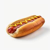 high quality of 3D hotdog design in white background photo