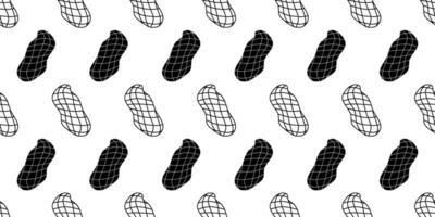 outline silhouette peanut seamless pattern vector