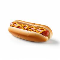 high quality of 3D hotdog design in white background photo