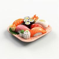 high quality 3D style design of sushi photo