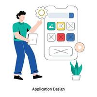 Application Design Flat Style Design Vector illustration. Stock illustration