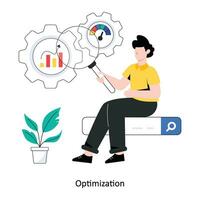 Optimization Flat Style Design Vector illustration. Stock illustration