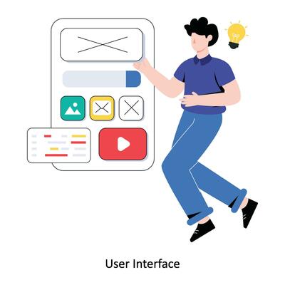 User Interface Flat Style Design Vector illustration. Stock illustration